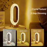 Light luxury crystal table lamp