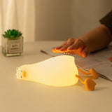 Lying Flat Duck Silicone Night Light