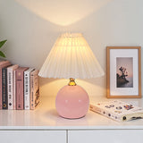 Pleated Cream Table Lamp