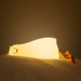 Lying Flat Duck Silicone Night Light