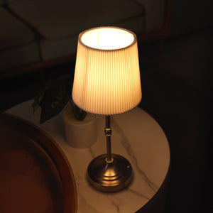 Fabric & Metal Vintage Table Lamp