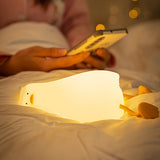Lying Flat Duck Silicone Night Light