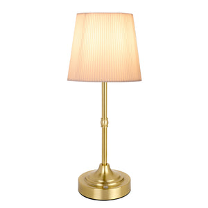 Fabric & Metal Vintage Table Lamp
